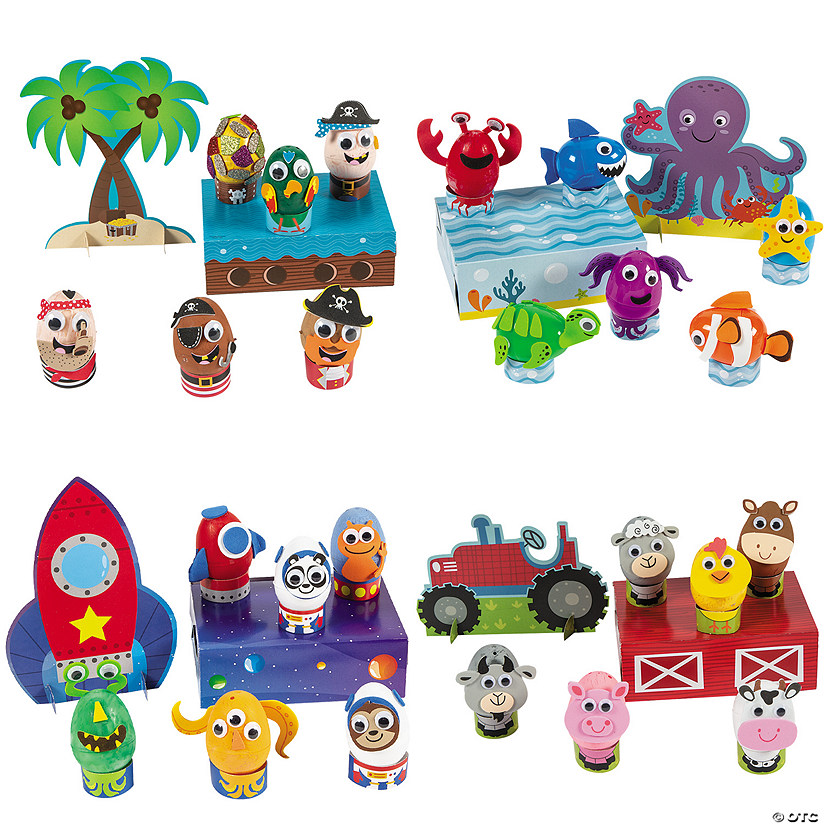 Egg Decorating Craft Kit Assortment - Makes 12 Image