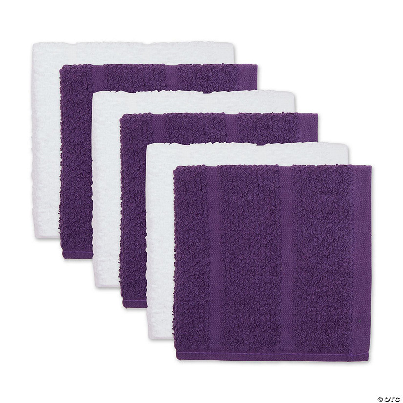 Eggplant  Basic Chef Terry Dishcloth (Set Of 6) Image