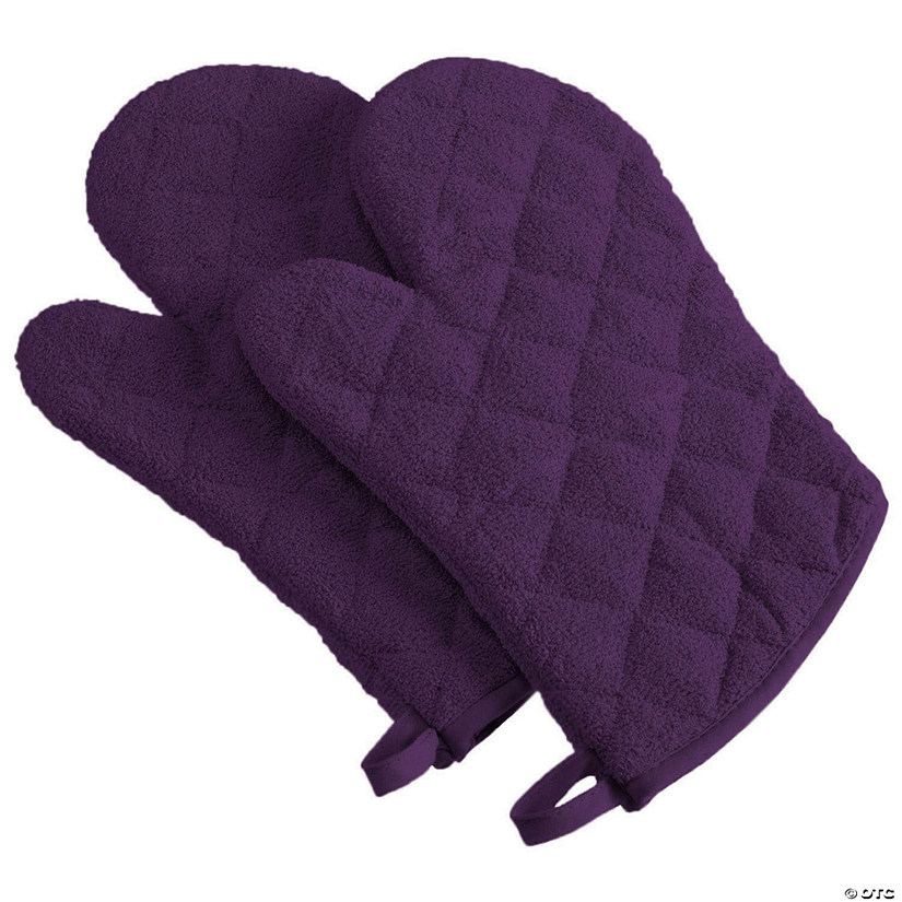 Eggplant Terry Oven Mitt (Set Of 2) Image