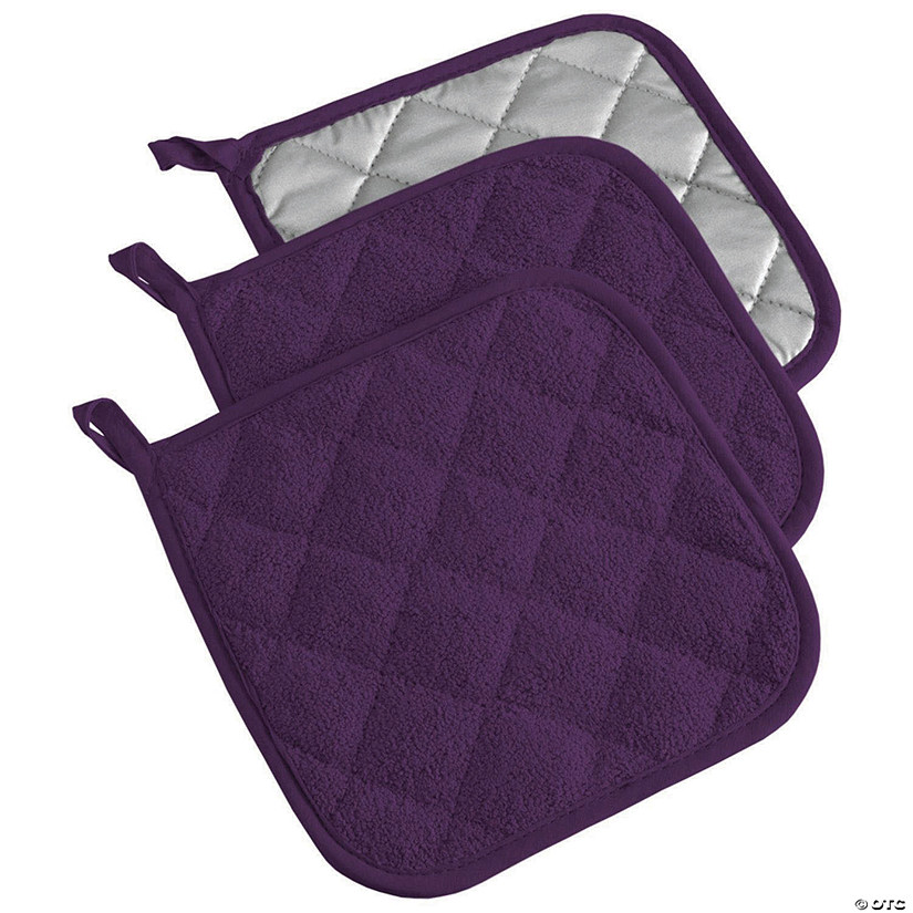 Eggplant Terry Potholder (Set Of 3) Image