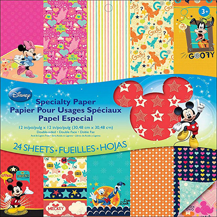 Scrapbook Mickey Black 12X12 