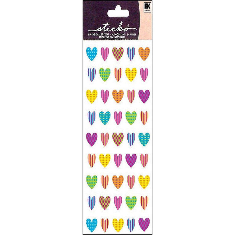 EK Sticko Sticker Repeats Colorful Heart Image