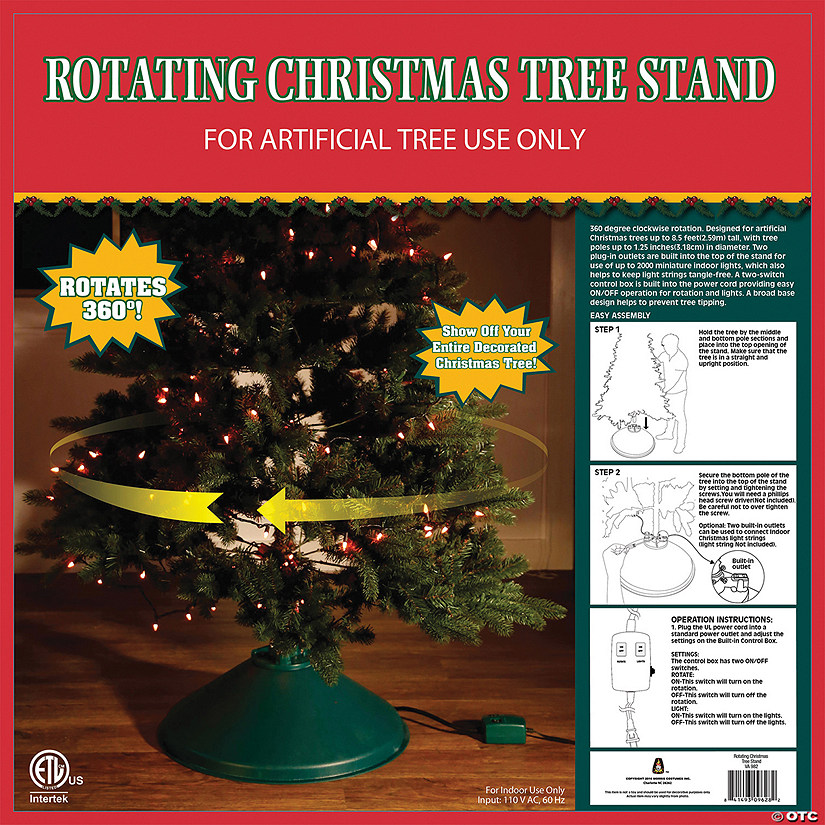 Electric 360&#176; Rotating Christmas Tree Stand for Artificial Trees Image