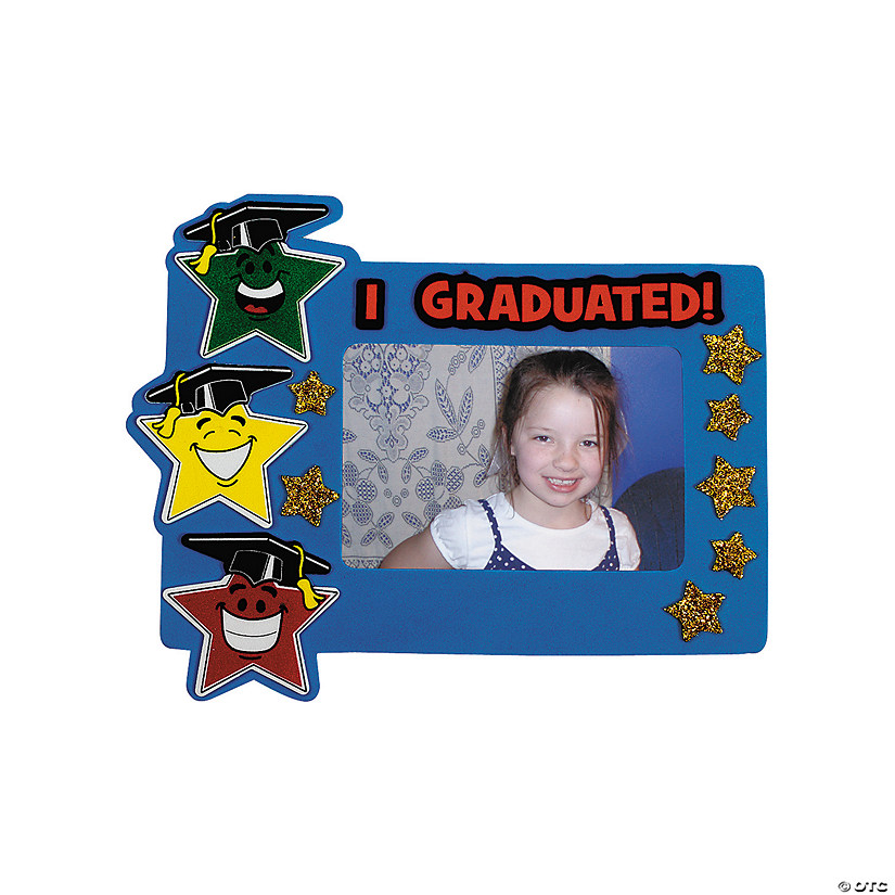 Elementary Graduation Star Picture Frame Magnet Craft Kit - Makes 12 Image