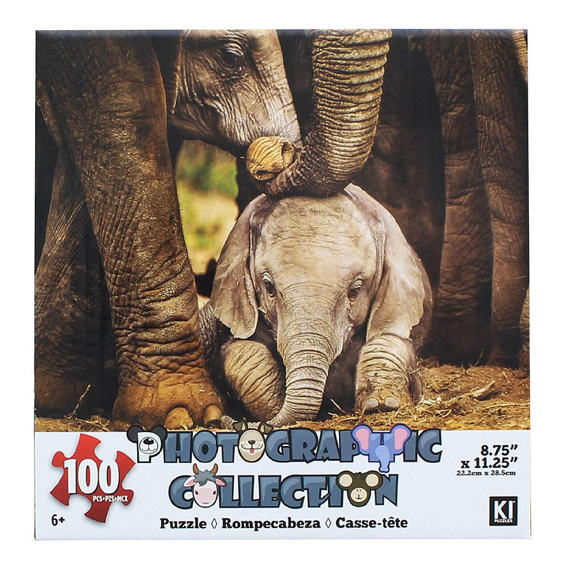 Elephant 100 Piece 100 Piece Photographic Collection Jigsaw Puzzle Image