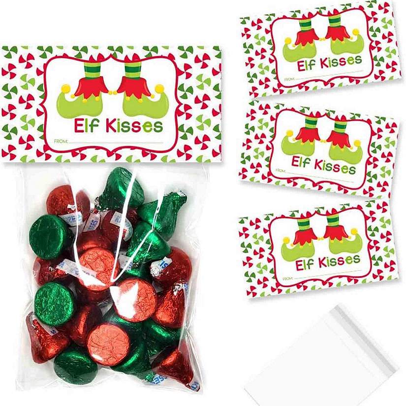 Elf Kisses Bag Toppers 40pc. by AmandaCreation Image