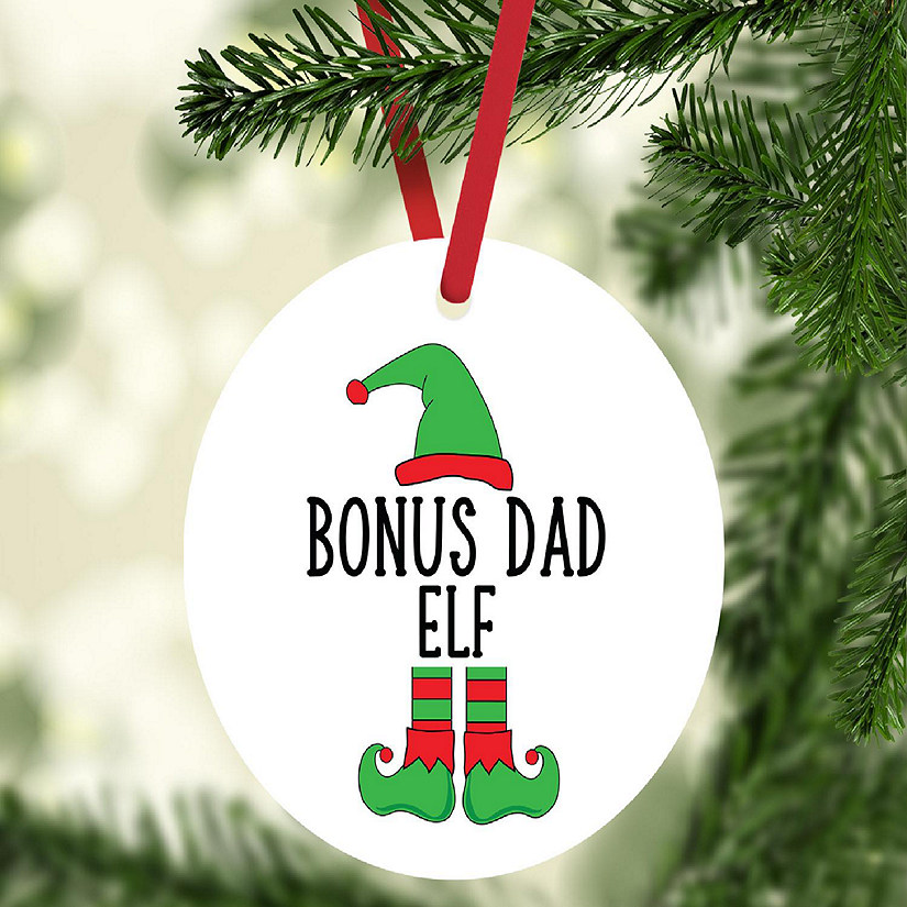 Elf Metal Ornament  Bonus Dad Image