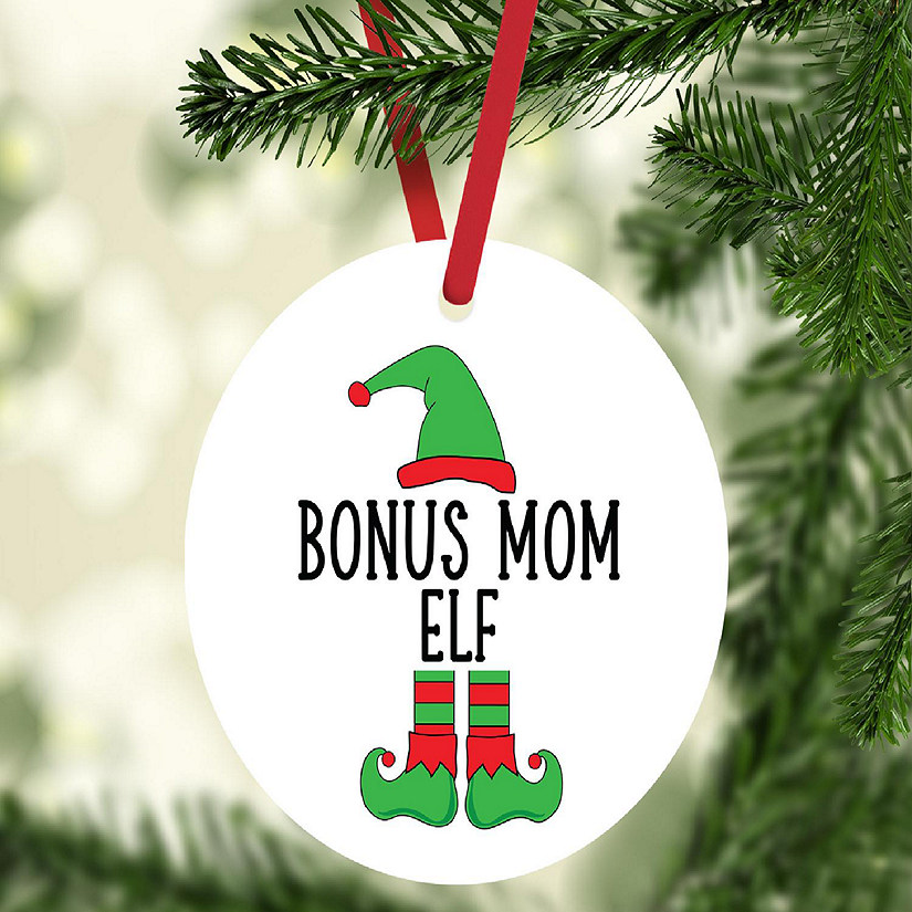 Elf Metal Ornament  Bonus Mom Image