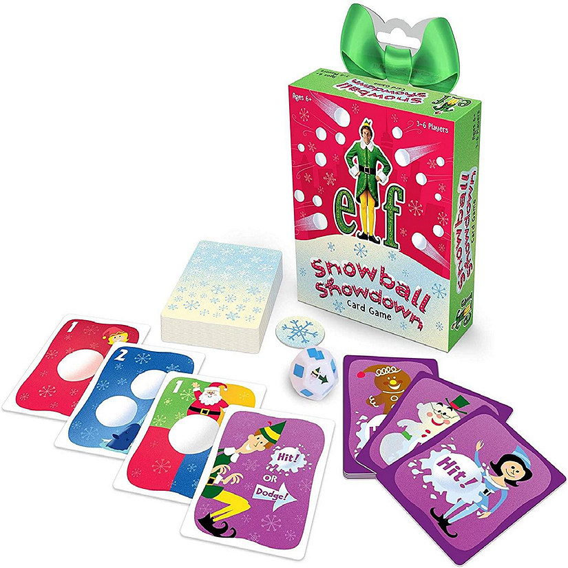 Elf Snowball Showdown Family Card Game  For 3-6 Players Image