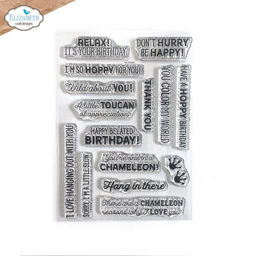 Elizabeth Crafts Clear Stamps-Jungle Sentiments Image