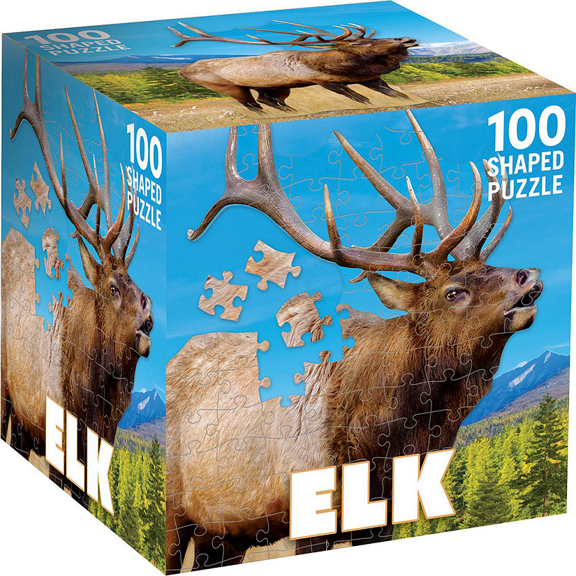 Elk 100 Piece Shaped Jigsaw Puzzle Image