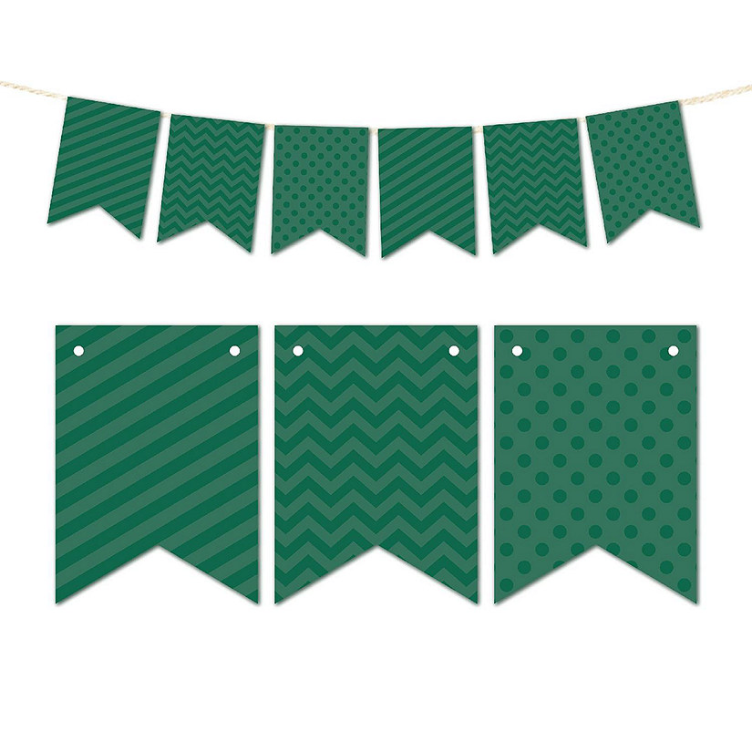 Emerald Forest Green Bunting - 4 x 5.5 Inch Image