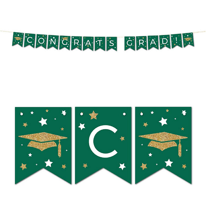 Emerald Gold Congrats Grad 5ft Image