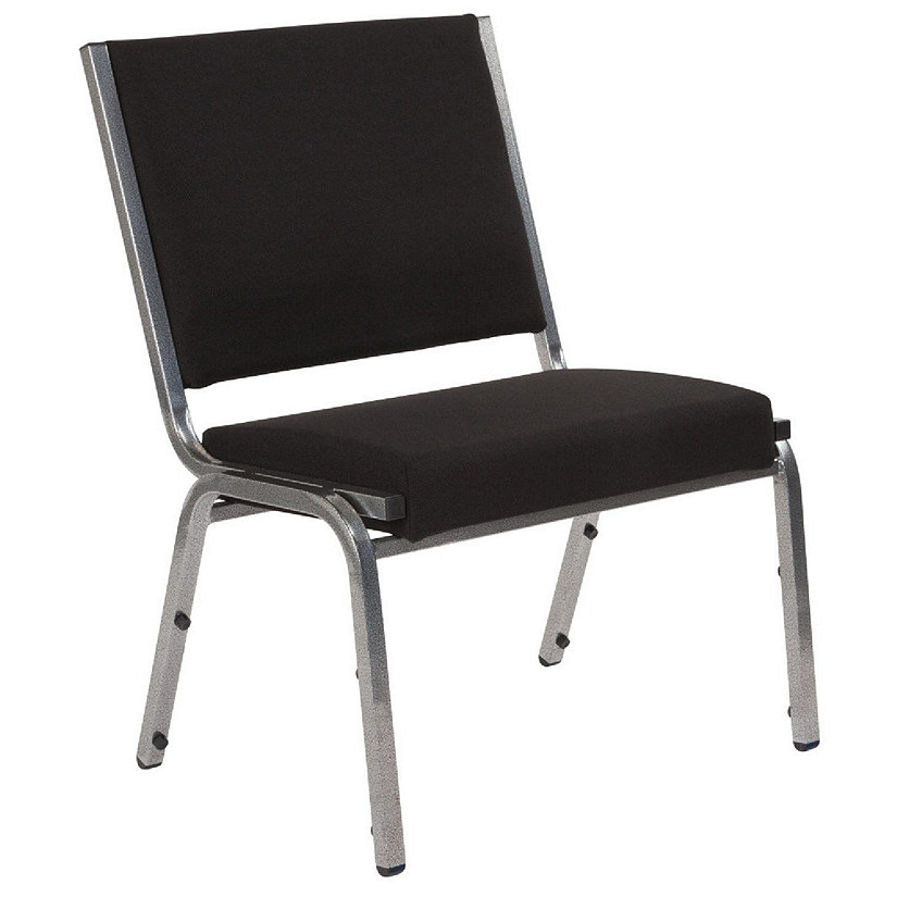 Emma + Oliver 1000 lb. Rated Black Antimicrobial Fabric Bariatric Medical Reception Chair Image