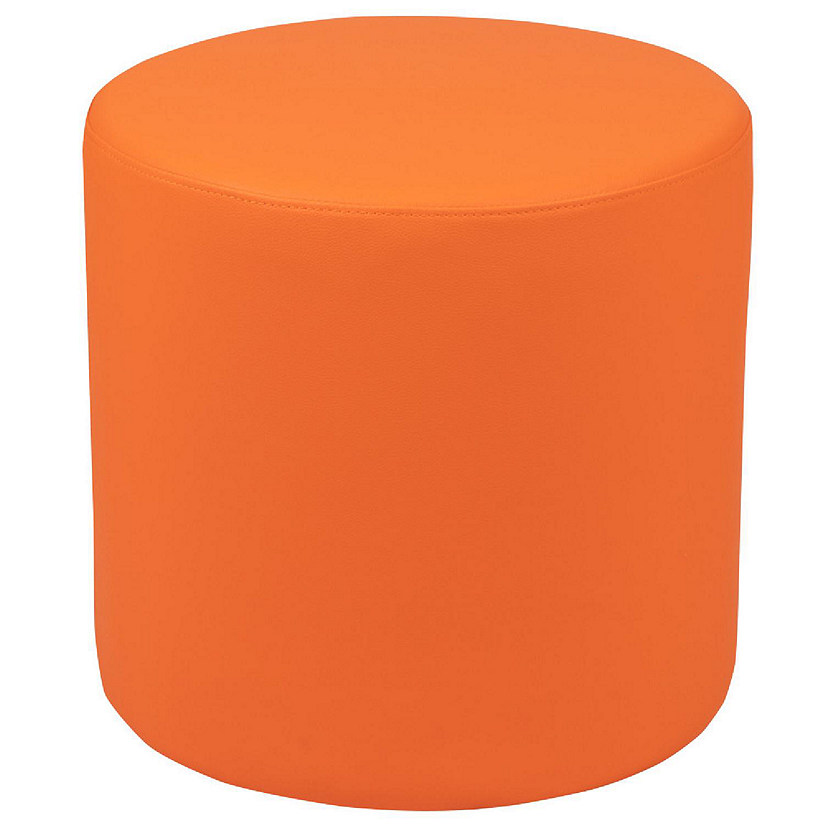 Emma + Oliver 18"H Soft Seating Flexible Circle for Classrooms and Common Spaces - Orange Image