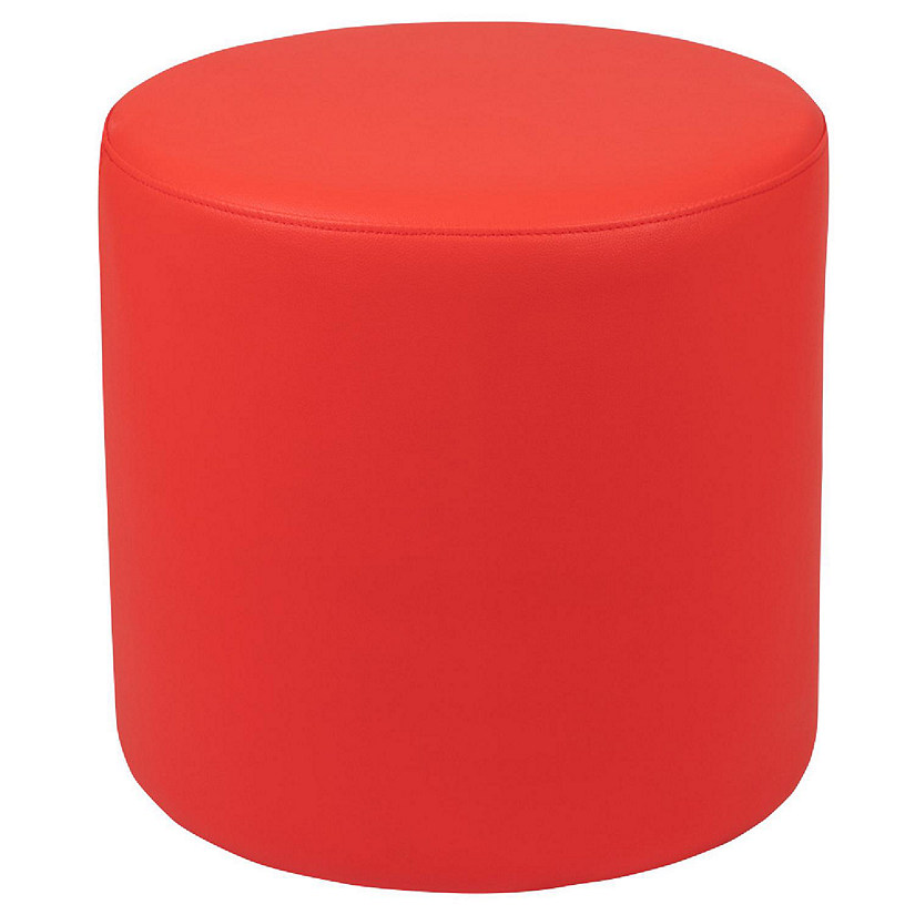 Emma + Oliver 18"H Soft Seating Flexible Circle for Classrooms and Common Spaces - Red Image