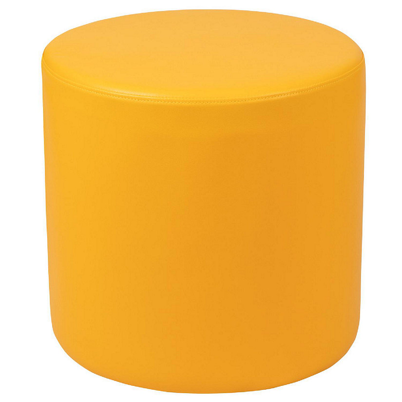 Emma + Oliver 18"H Soft Seating Flexible Circle for Classrooms and Common Spaces - Yellow Image