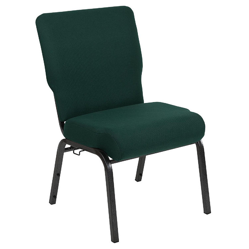 Emma + Oliver 20.5 in. Hunter Green Molded Foam Church Chair Image