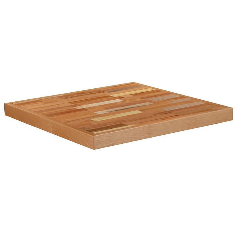 Emma + Oliver 24" Square Butcher Block Style Table Top Restaurant Table Top