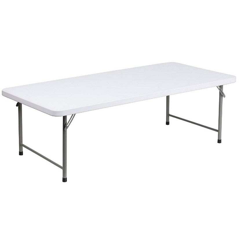 Emma + Oliver 4.93-Foot Kids Granite White Plastic Folding Activity ...