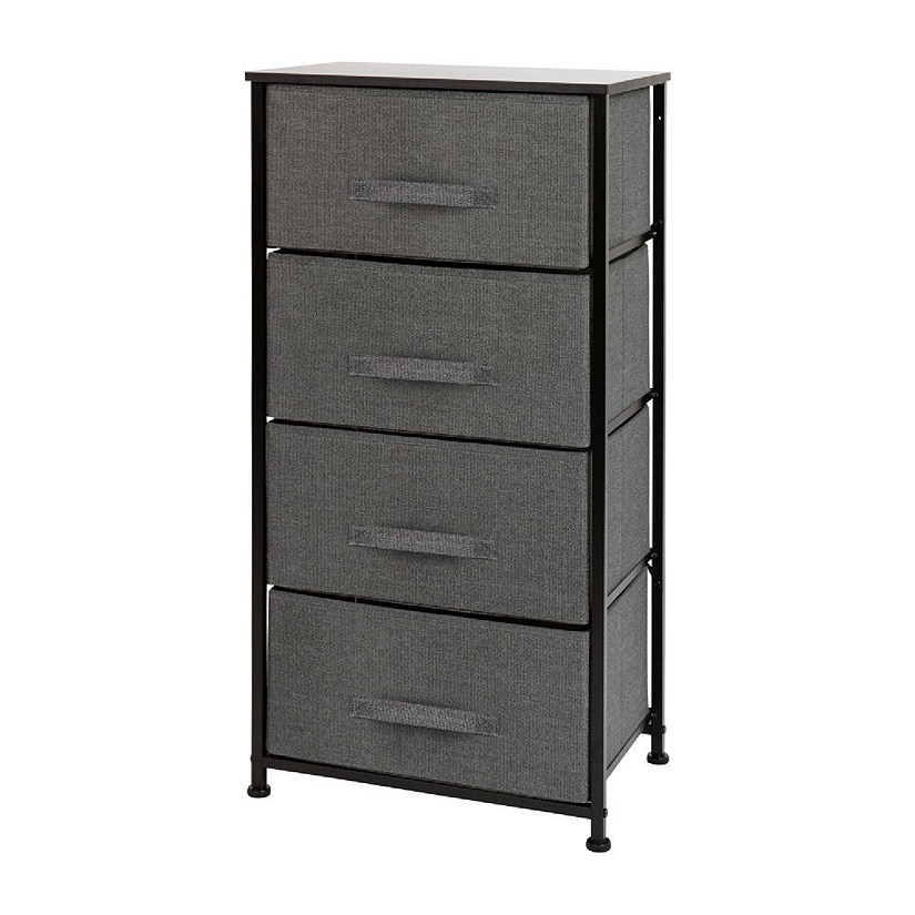 4-Drawer Fabric Dresser - Slim Clothes Storage Organizer with