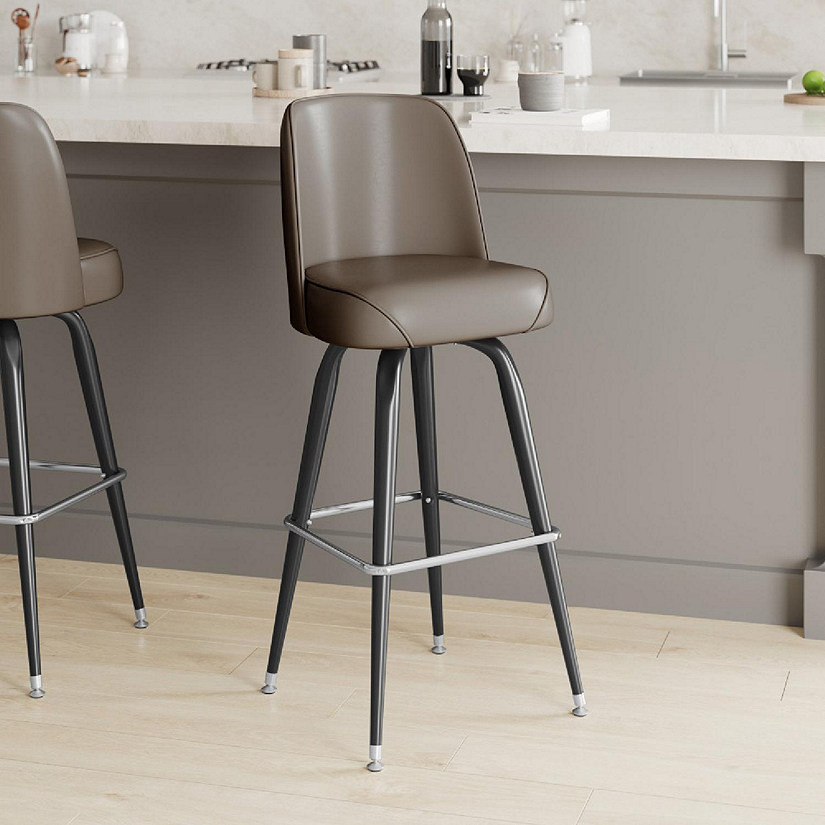 Emma + Oliver Beige Bucket Seat Stool Image