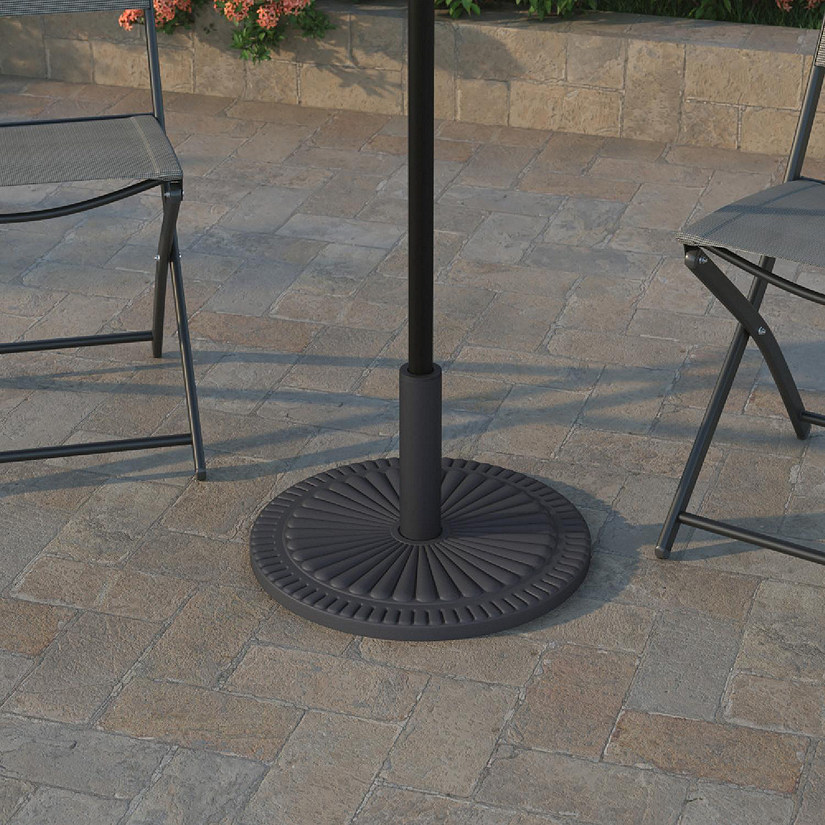 Emma + Oliver Black Patio Umbrella Base Image