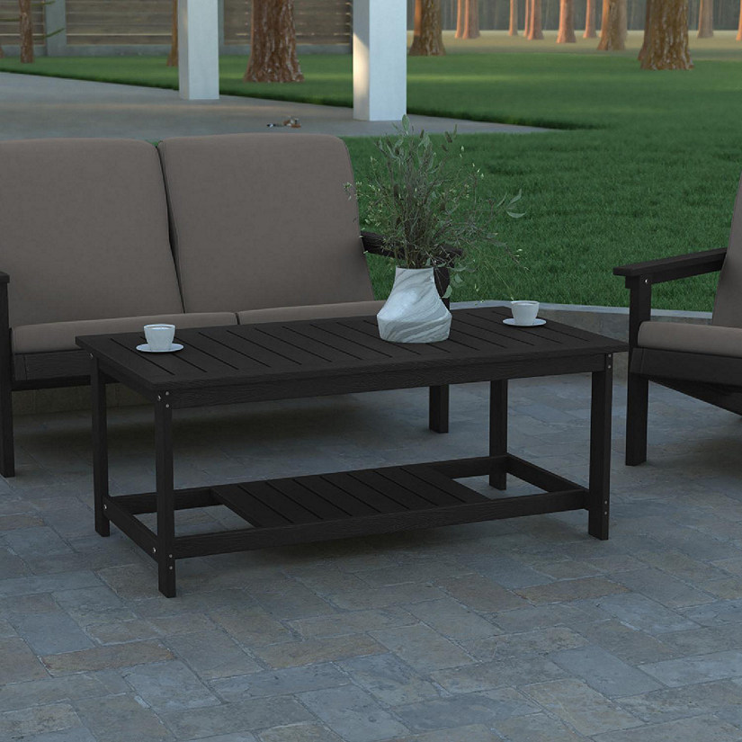 Emma + Oliver Black Polyresin Table Image