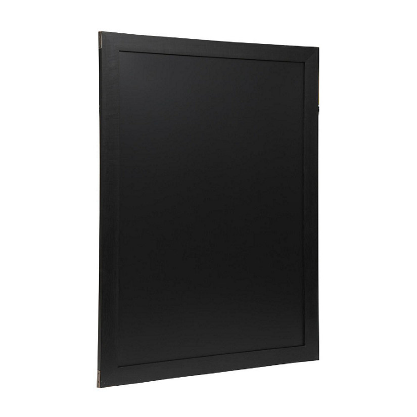 Emma + Oliver Burke Wall Hanging Chalkboard - Black Wooden Frame - Magnetic Drawing Surface - 32"x 46" - Vertical or Horizontal Hanging Image
