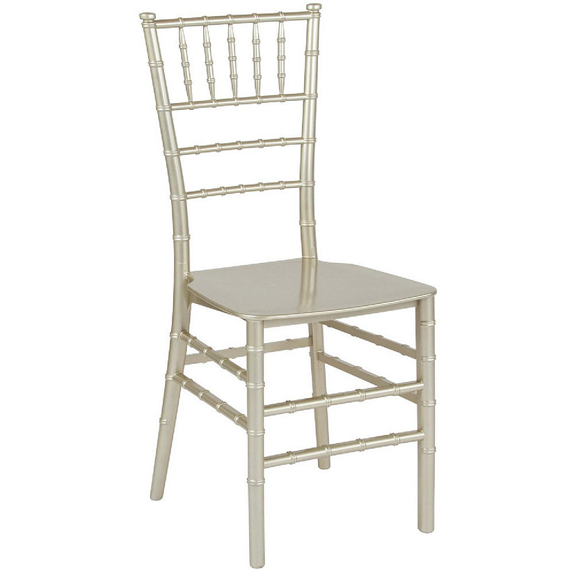 Emma + Oliver Champagne  Stackable Resin Chiavari Chair Image