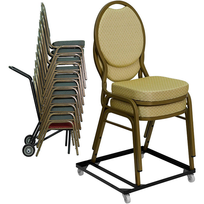 Emma + Oliver Flat and Long Handle Stack Chair Dollies - Party Event Rental Image