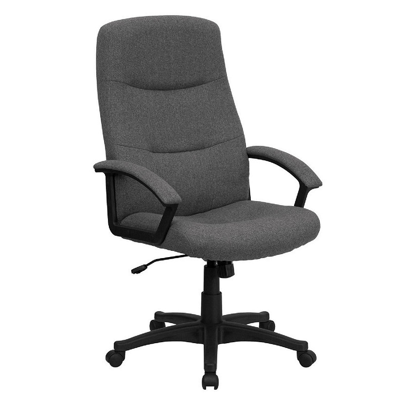 Emma + Oliver High Back Gray Fabric Executive Swivel Office Chair