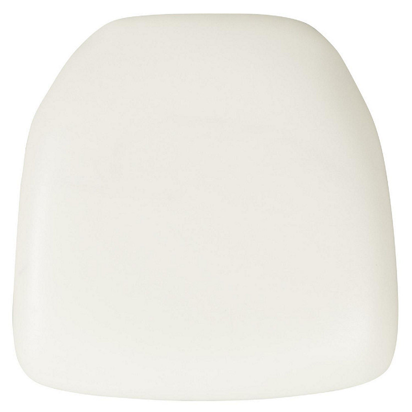Emma + Oliver Indoor Hard White Vinyl Chiavari/Dining Chair Cushion Image