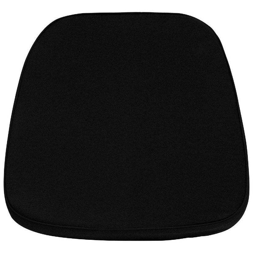 Emma + Oliver Indoor Soft Black Fabric Chiavari/Dining Chair Cushion Image