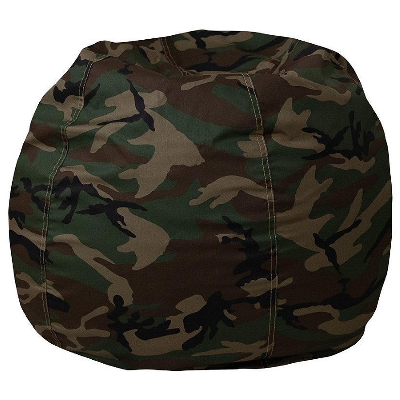 Emma + Oliver Small Camouflage Bean Bag Chair for Kids and Teens Image
