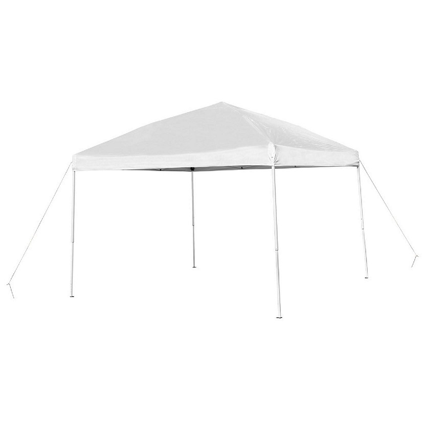 Emma + Oliver Tamar 10'x10' Pop Up Canopy Tent - Blue Weather Resistant Top - UV Coated for UPF50+ Protection - Reinforced Corners - Easy Assembly - Carry Bag Image