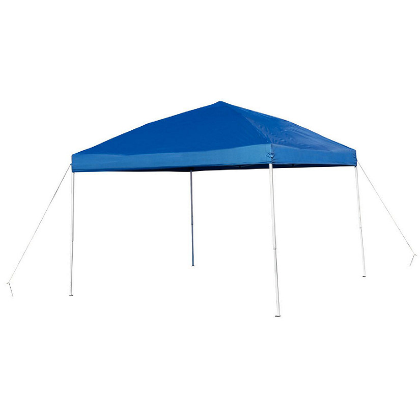 Emma + Oliver Tamar 10'x10' Pop Up Canopy Tent - White Weather Resistant Top - UV Coated for UPF50+ Protection - Reinforced Corners - Easy Assembly - Carry Bag Image