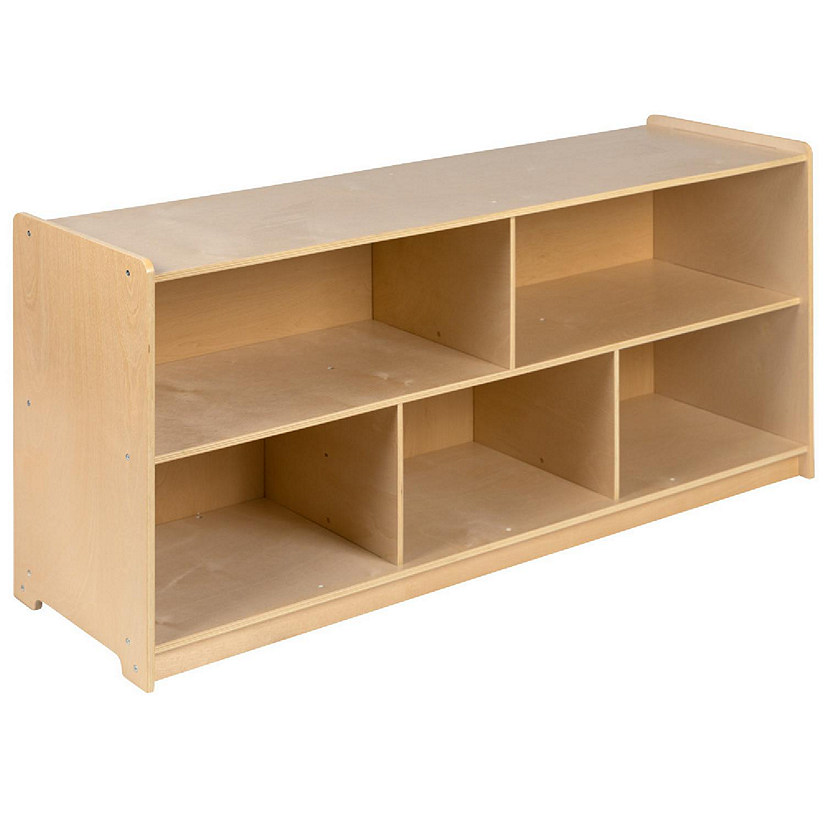 Emma + Oliver Wooden 5 Section School Classroom Storage Cabinet for Commercial or Home Use Image