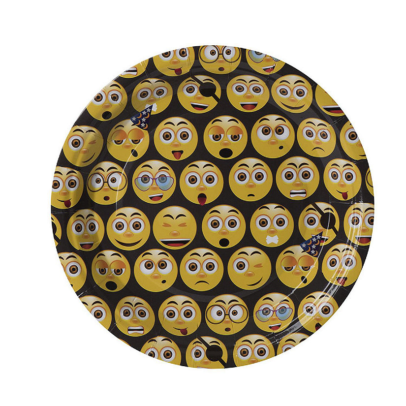 Emoji 7" Disposable Round Plates 100 Pack Image