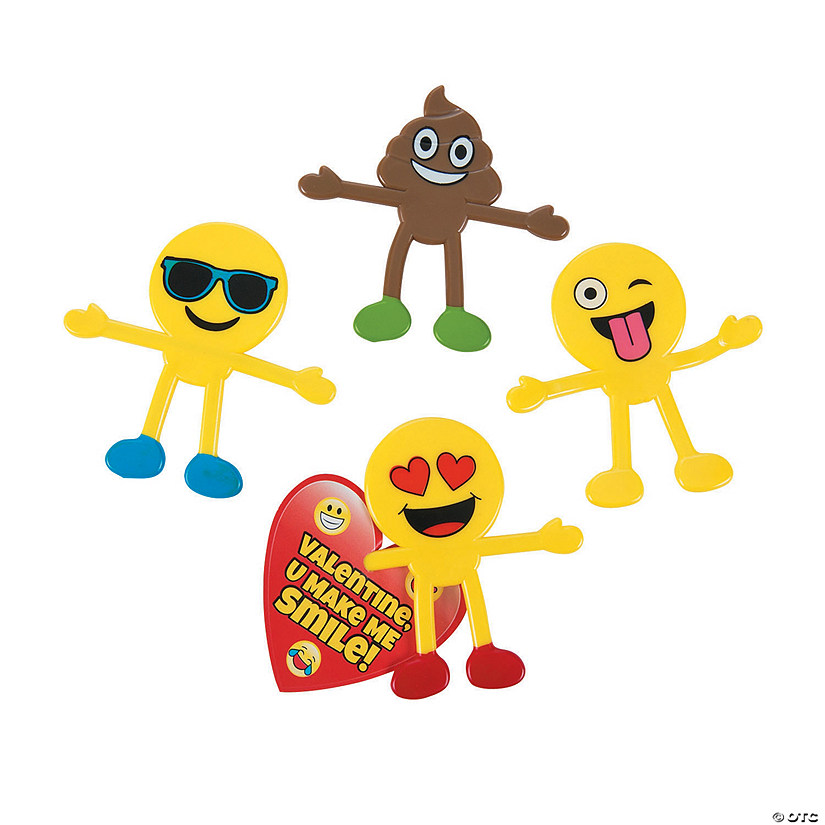Emoji Bendables Valentine Exchanges with Card for 24 Image
