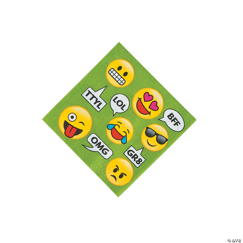 Emoji Beverage Napkins Image