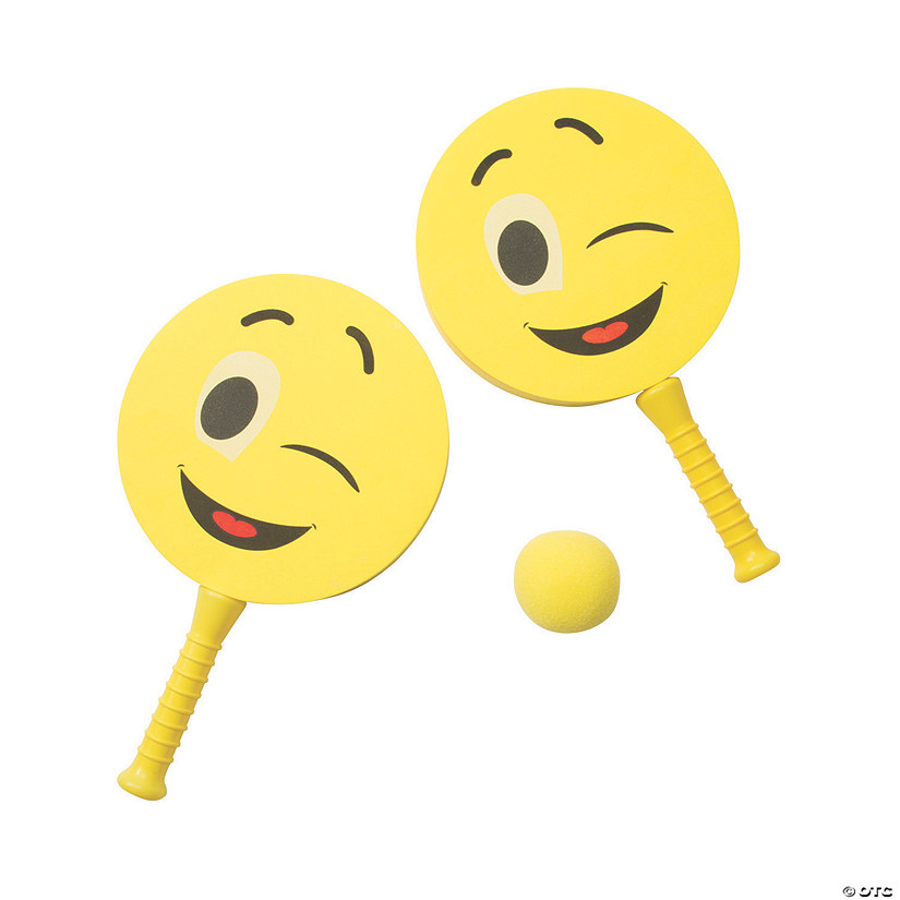 Emoji Paddle Game Set Oriental Trading