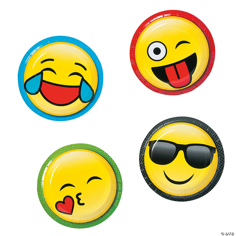 Emoji Paper Dessert Plates Oriental Trading