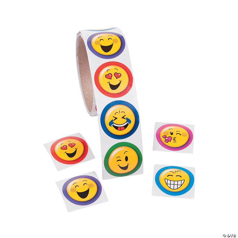 Emoji Sticker Roll - 100 Pc. Image
