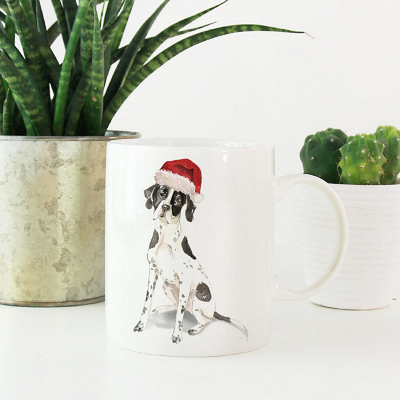 English Pointer Santa Hat Ceramic Mug Image