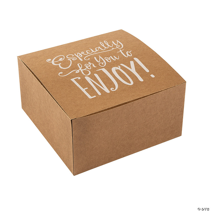 Enjoy Kraft Paper Takeout Boxes - 12 Pc. Image