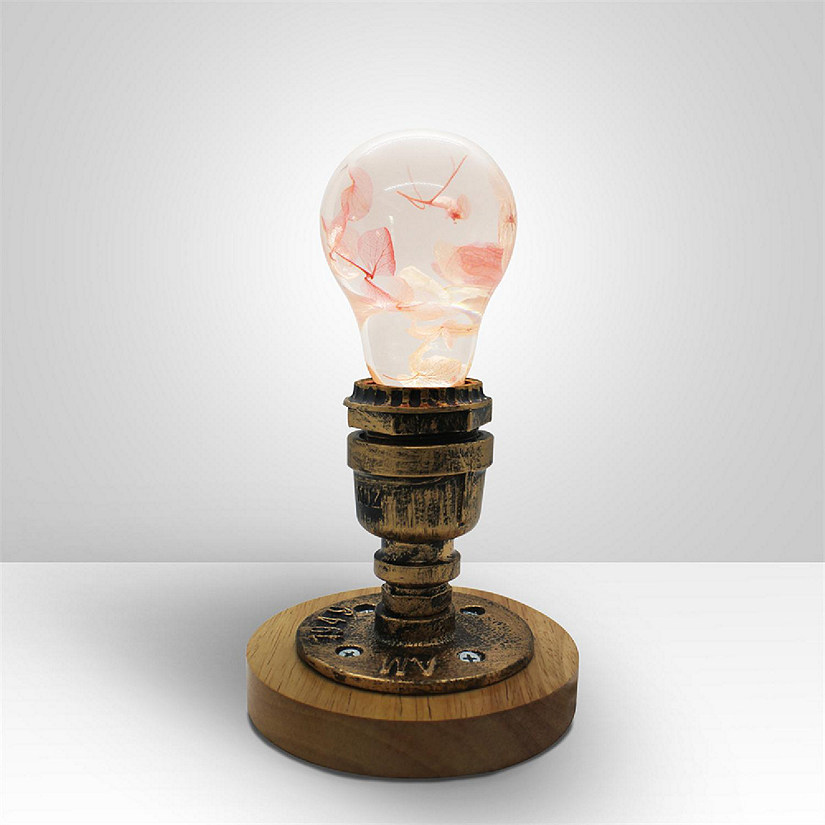 EP LIGHT Pink Hydrangea Vintage Desk Lamp Image
