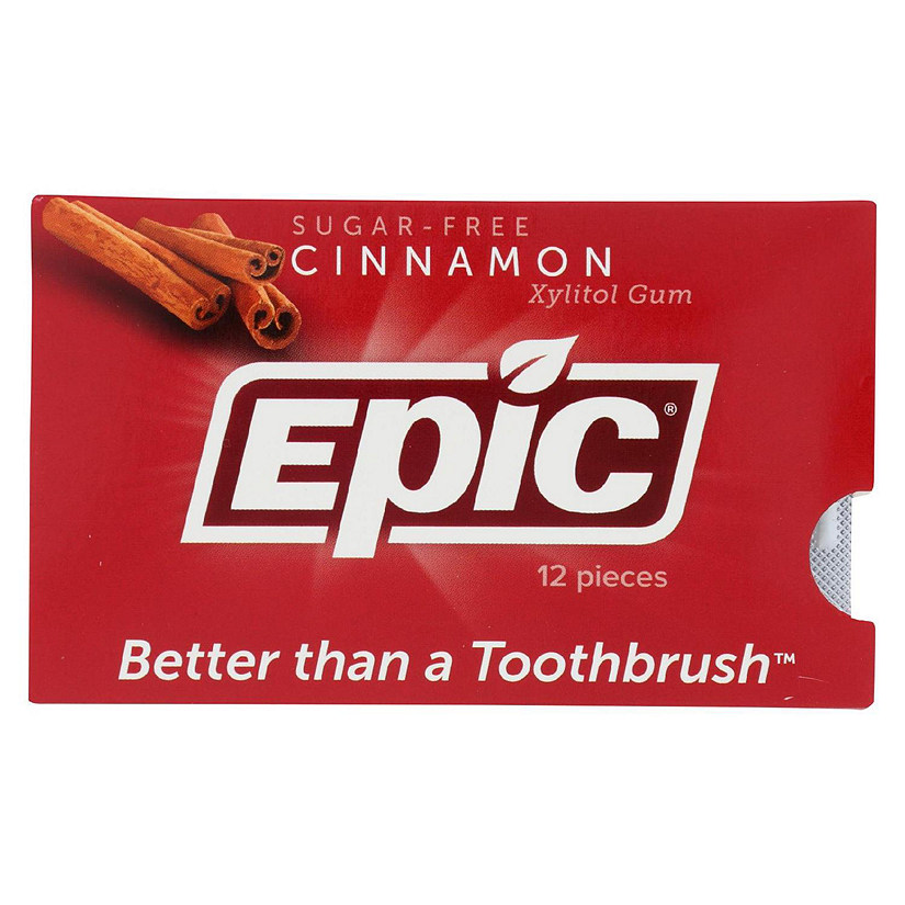 Epic Dental, Xylitol Gum, Cinnamon 12 Count, Pack of 12 Image