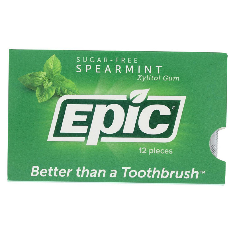 Epic Dental, Xylitol Gum, Spearmint 12 Count, Pack of 12 Image