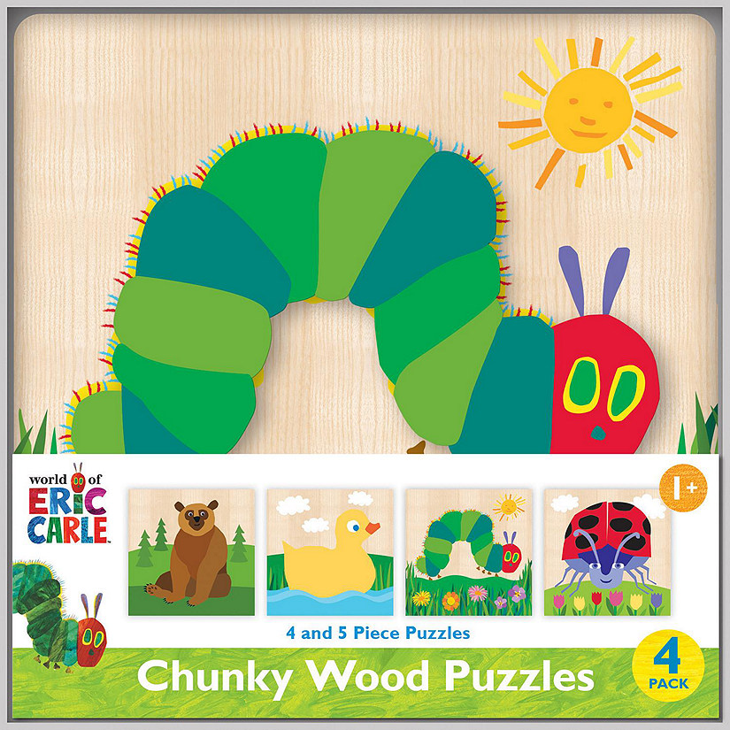 Eric Carle Chunky Wood Puzzles - Kids 4 Pack Image